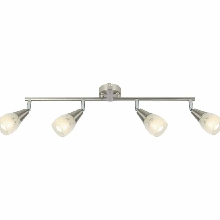 Plafonnier Globo KRISTALL Nickel mat, 4 lumières