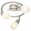 Plafonnier Globo KRISTALL Nickel mat, 3 lumières