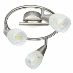 Plafonnier Globo KRISTALL Nickel mat, 3 lumières