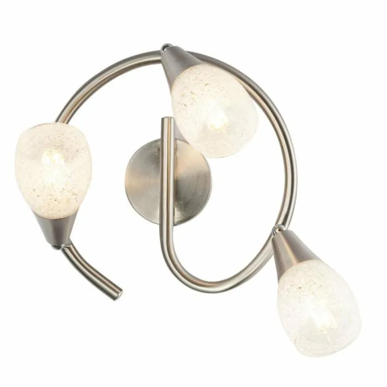Plafonnier Globo KRISTALL Nickel mat, 3 lumières