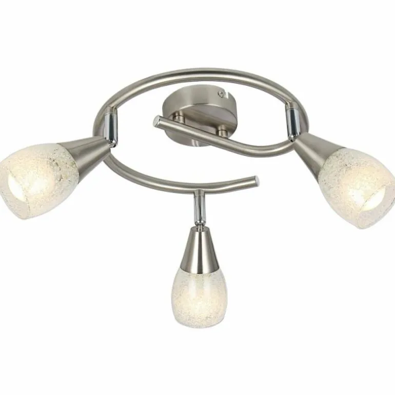 Plafonnier Globo KRISTALL Nickel mat, 3 lumières