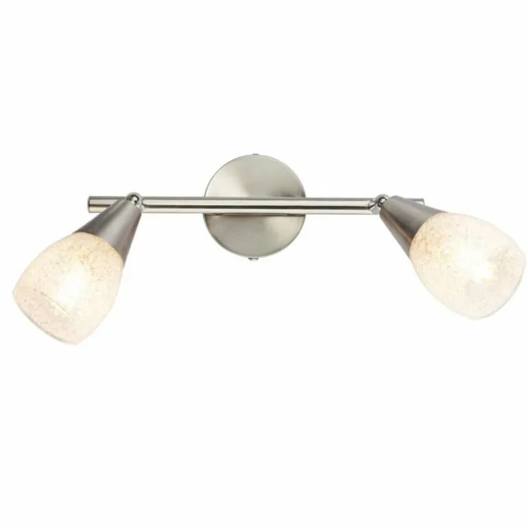 Plafonnier Globo KRISTALL Nickel mat, 2 lumières