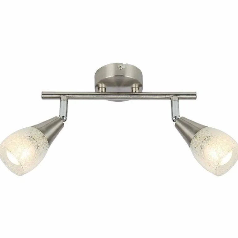 Plafonnier Globo KRISTALL Nickel mat, 2 lumières