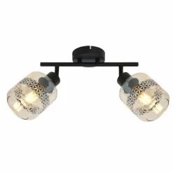 Plafonnier Globo LAZARUS Noir, 2 lumières