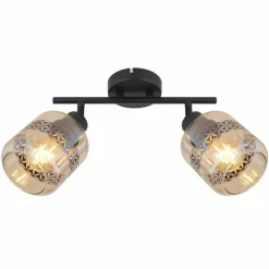 Plafonnier Globo LAZARUS Noir, 2 lumières