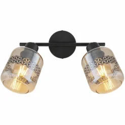 Plafonnier Globo LAZARUS Noir, 2 lumières