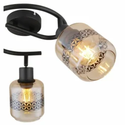 Plafonnier Globo LAZARUS Noir, 3 lumières