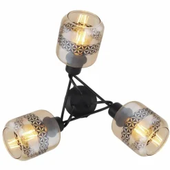 Plafonnier Globo LAZARUS Noir, 3 lumières