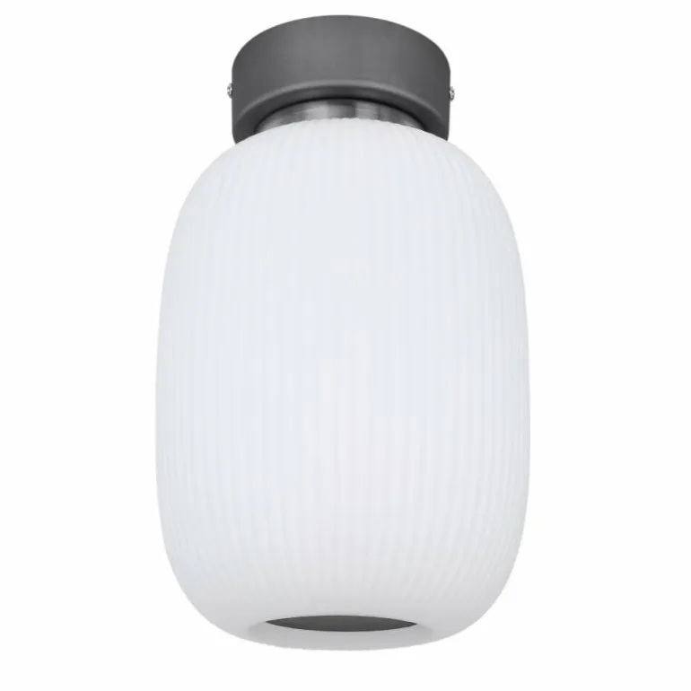 Plafonnier Globo LED Anthracite, Nickel mat, 1 lumière