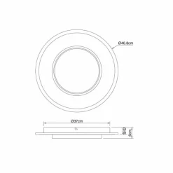 Plafonnier Globo LIMA LED Blanc, 1 lumière, Télécommandes