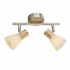 Plafonnier Globo Nickel mat, 2 lumières