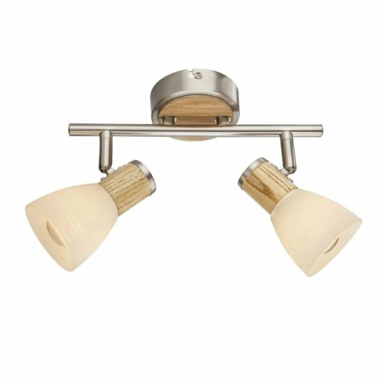 Plafonnier Globo Nickel mat, 2 lumières