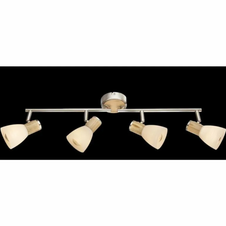 Plafonnier Globo Nickel mat, 4 lumières