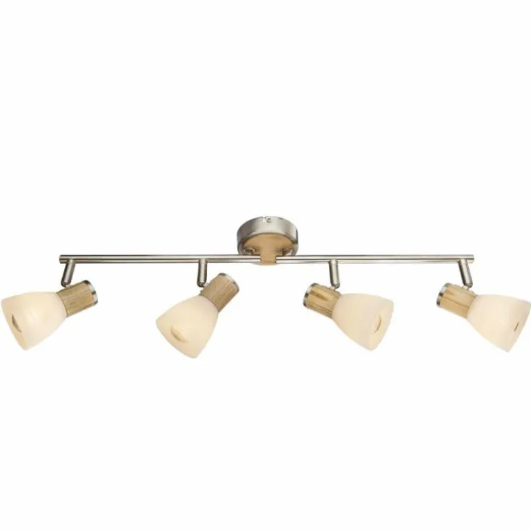 Plafonnier Globo Nickel mat, 4 lumières