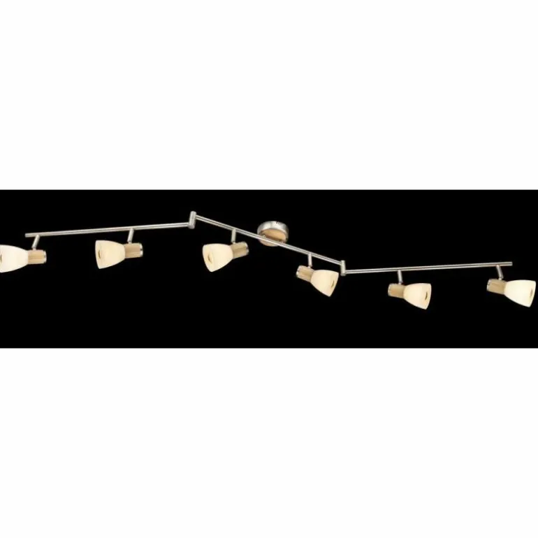 Plafonnier Globo Nickel mat, 6 lumières