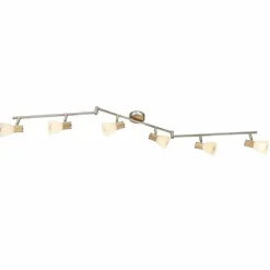 Plafonnier Globo Nickel mat, 6 lumières