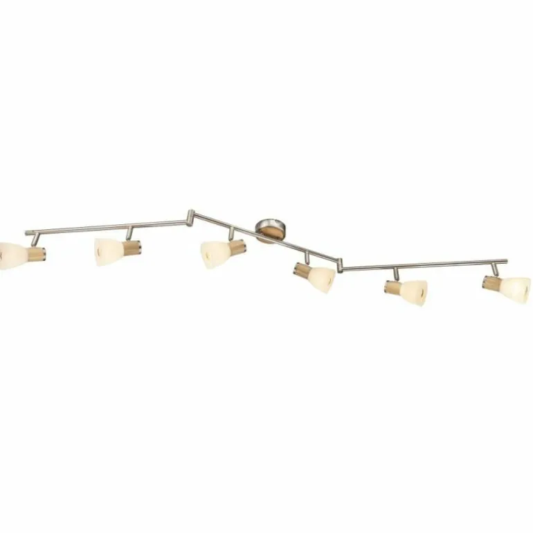 Plafonnier Globo Nickel mat, 6 lumières