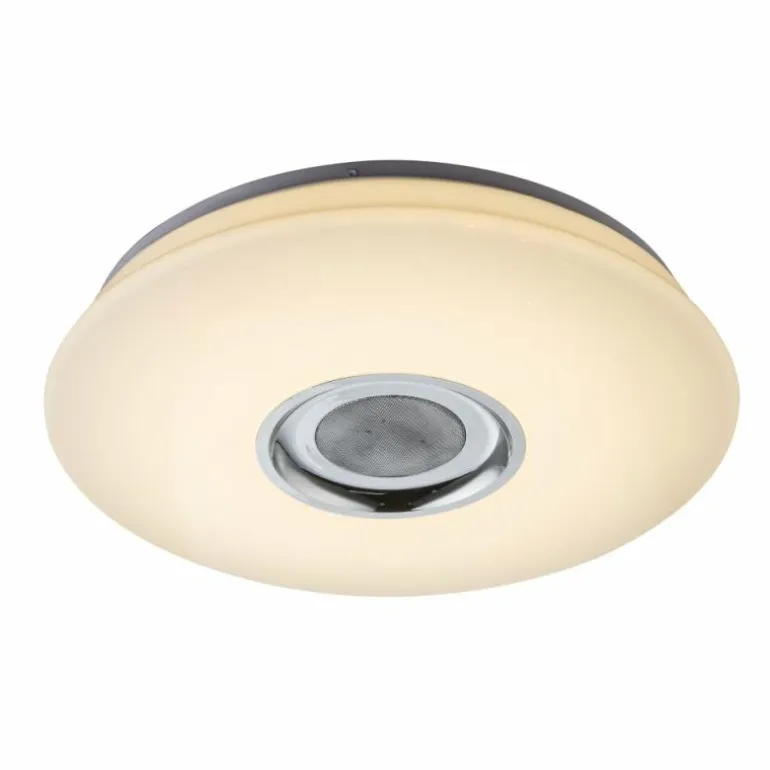 Plafonnier Globo Nicole LED Blanc, 2 lumières, Télécommandes, Changeur de couleurs