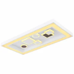 Plafonnier Globo RABEA LED Blanc, 1 lumière, Télécommandes