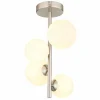Plafonnier Globo RIHA LED Nickel mat, 4 lumières