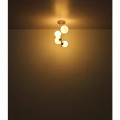 Plafonnier Globo RIHA LED Nickel mat, 4 lumières