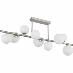 Plafonnier Globo RIHA LED Nickel mat, 9 lumières