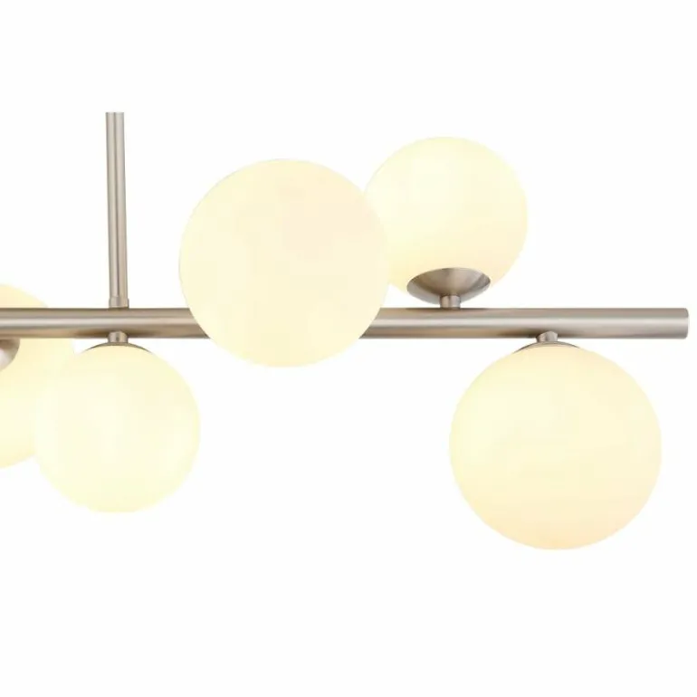 Plafonnier Globo RIHA LED Nickel mat, 9 lumières