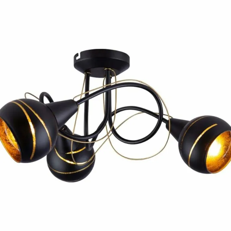 Plafonnier Globo RITA Noir, 3 lumières