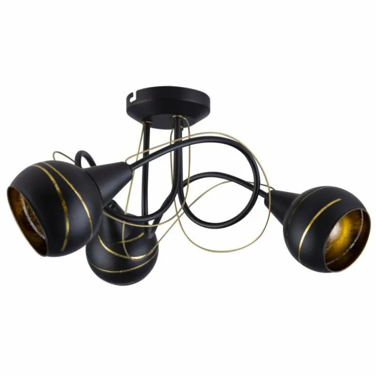 Plafonnier Globo RITA Noir, 3 lumières