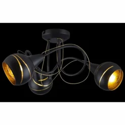 Plafonnier Globo RITA Noir, 3 lumières