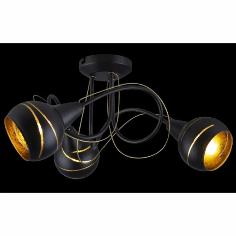 Plafonnier Globo RITA Noir, 3 lumières