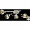 Plafonnier Globo ROMAN LED Nickel mat, 5 lumières