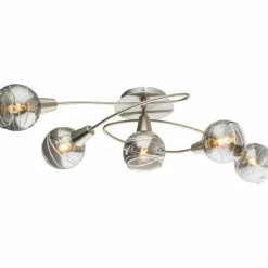 Plafonnier Globo ROMAN LED Nickel mat, 5 lumières