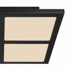 Plafonnier Globo SAHIDA LED Noir, 1 lumière, Télécommandes, Changeur de couleurs