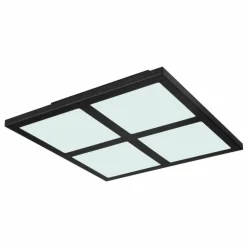 Plafonnier Globo SAHIDA LED Noir, 1 lumière, Télécommandes, Changeur de couleurs