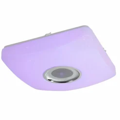 Plafonnier Globo SQUARE LED Blanc, 1 lumière, Télécommandes, Changeur de couleurs