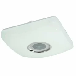 Plafonnier Globo SQUARE LED Blanc, 1 lumière, Télécommandes, Changeur de couleurs