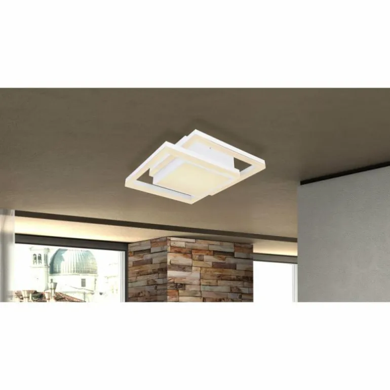 Plafonnier Globo SQUARES LED Blanc, 1 lumière