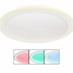 Plafonnier Globo TINI LED Blanc, 2 lumières, Télécommandes, Changeur de couleurs