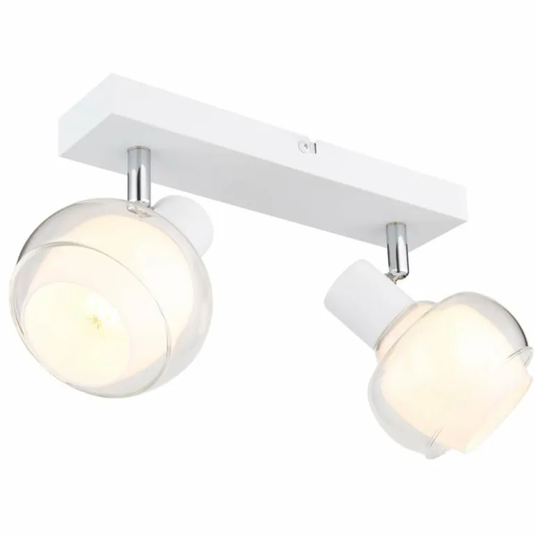 Plafonnier Globo TOKKI Blanc, 2 lumières