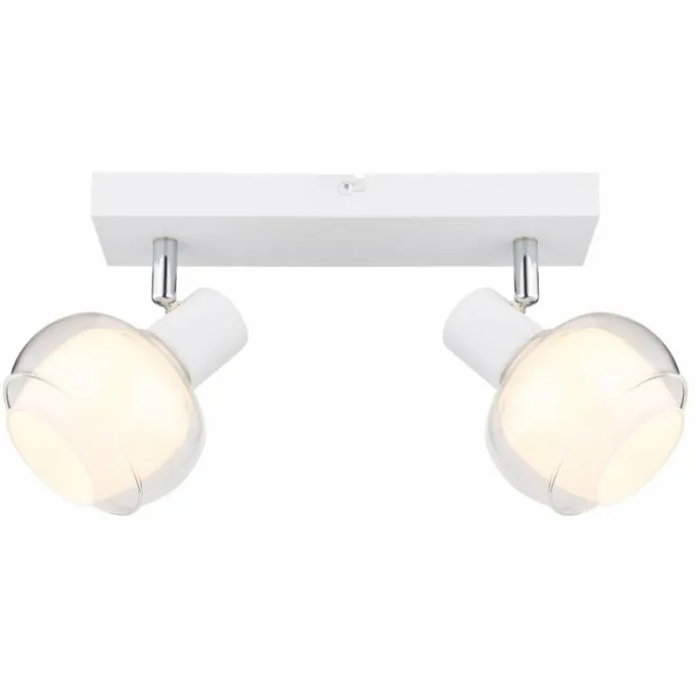 Plafonnier Globo TOKKI Blanc, 2 lumières