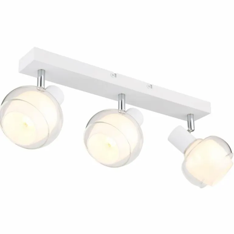 Plafonnier Globo TOKKI Blanc, 3 lumières