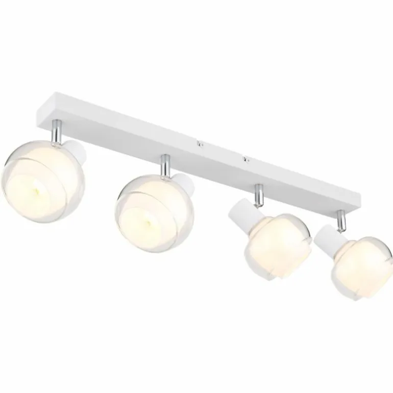 Plafonnier Globo TOKKI Blanc, 4 lumières