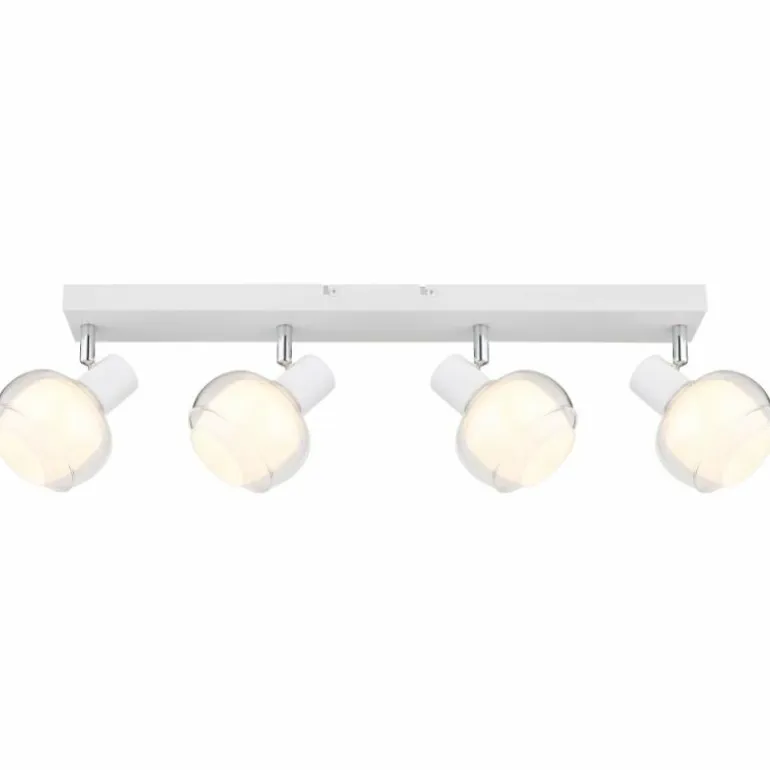 Plafonnier Globo TOKKI Blanc, 4 lumières