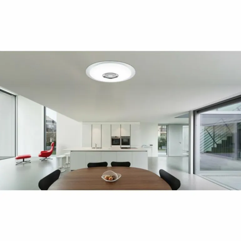 Plafonnier Globo TUNE LED Blanc, 2 lumières, Télécommandes, Changeur de couleurs