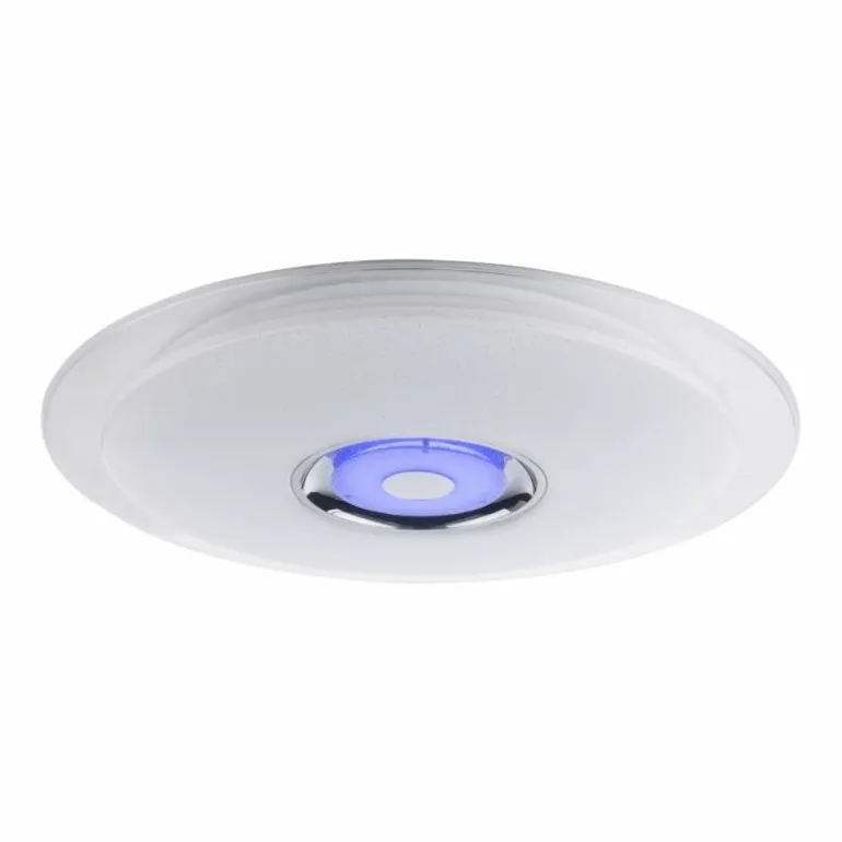 Plafonnier Globo TUNE LED Blanc, 2 lumières, Télécommandes, Changeur de couleurs