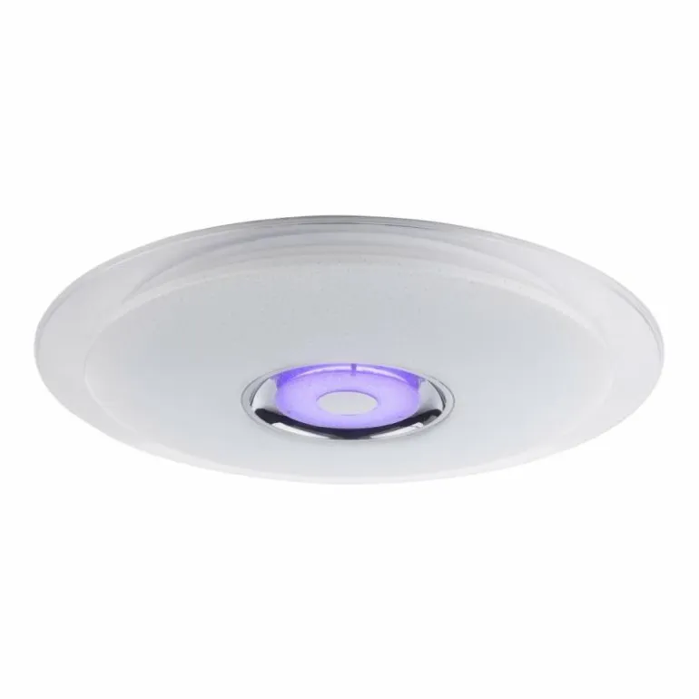 Plafonnier Globo TUNE LED Blanc, 2 lumières, Télécommandes, Changeur de couleurs