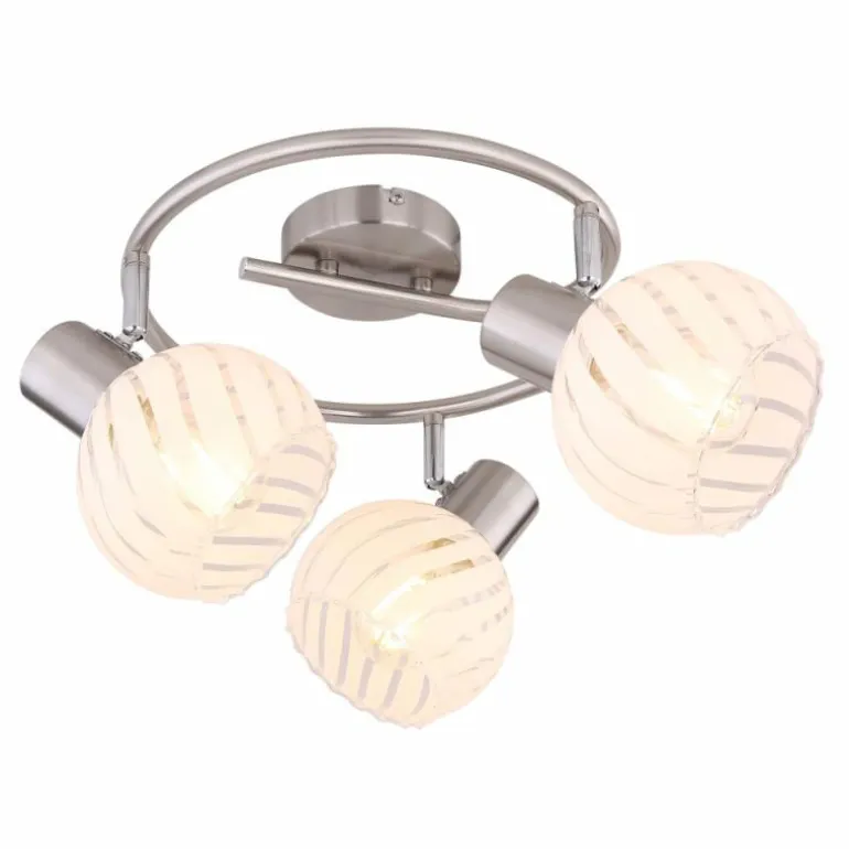 Plafonnier Globo WILLY Nickel mat, 3 lumières