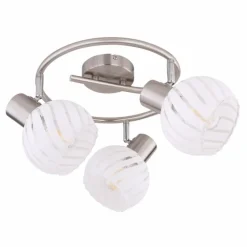 Plafonnier Globo WILLY Nickel mat, 3 lumières