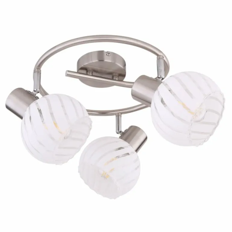 Plafonnier Globo WILLY Nickel mat, 3 lumières